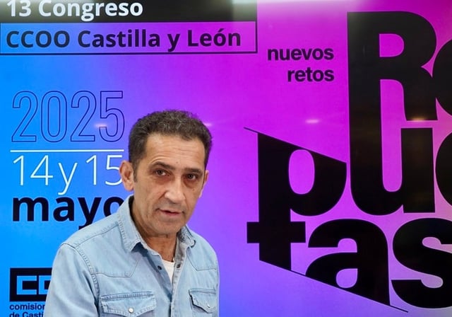 El secretario general de CCOO en Castilla y León, Vicente Andrés, presenta el XIII Congreso del sindicato
