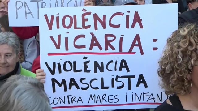 Manifestación en contra de la violencia vicaria