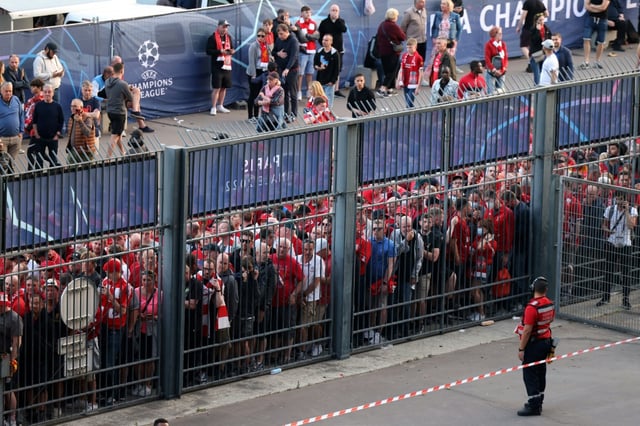 Liverpool fans were left pinned against fences and many were unable to get into the 2022 Champions League final in Paris
