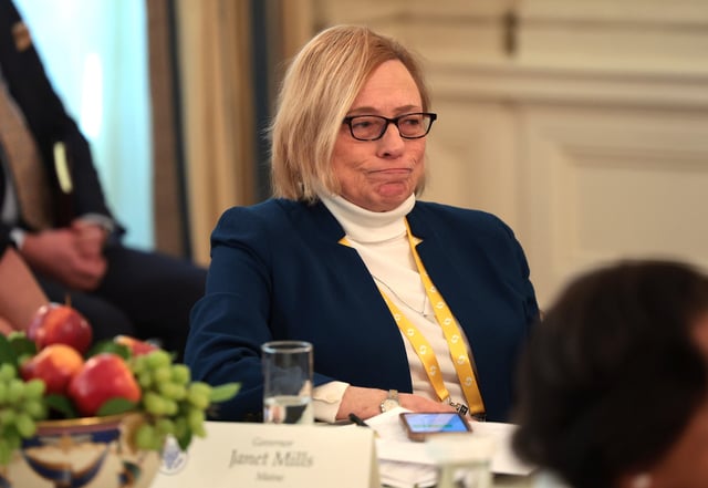 The Governor of Maine, Janet Mills, stood her ground against the President&#39;s threats. (Getty)