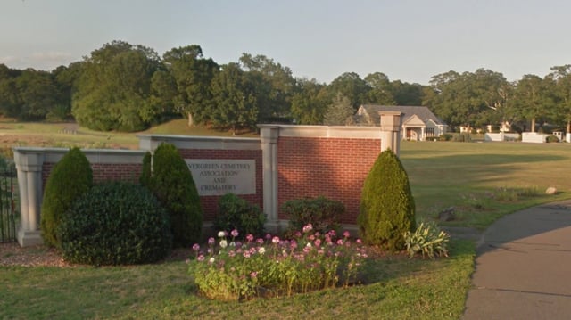 Evergreen Cemetery on Ella Grasso Blvd. in Connecticut.  (Google Maps)