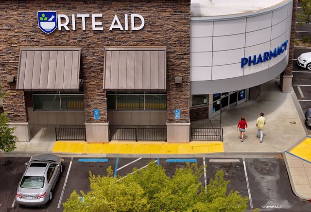 Customers enter a Rite Aid store in California.