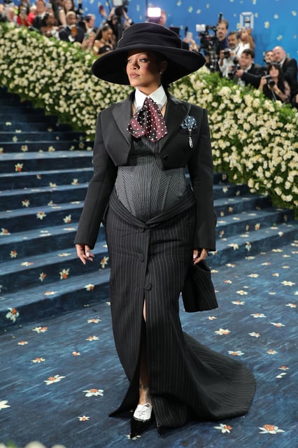 The singer and Fenty Beauty founder wore custom Marc Jacobs to celebrate the theme "Tailored for You."