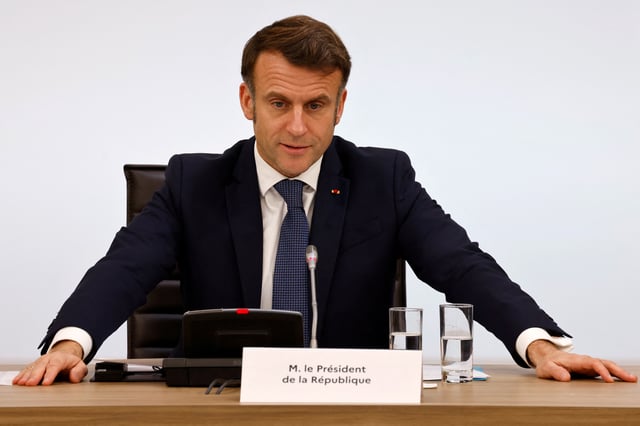France's President Emmanuel Macron looks on during the International Conference on Syria in Paris, France February 13, 2025.     LUDOVIC MARIN/Pool via REUTERS/File Photo
