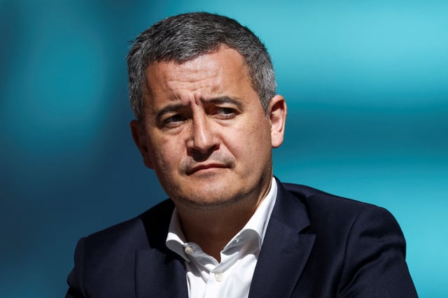 French Justice Minister Gerald Darmanin attends a political rally of the Renaissance party in Saint-Denis near Paris, France, April 6, 2025. REUTERS/Tom Nicholson/File Photo
