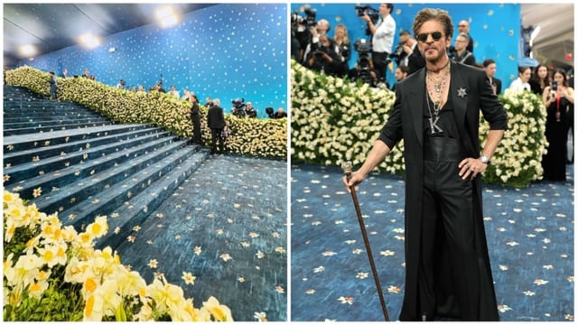 Met Gala 2025's blue carpet has an India connection, and no, we are not talking about Shah Rukh Khan's much-awaited debut at the event. X/MIUCClAMUSE and AFP)