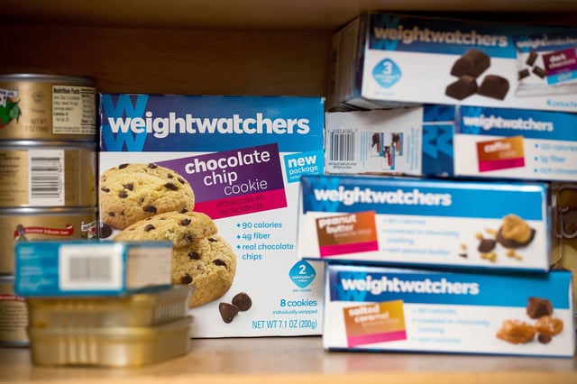 Weight Watchers International Inc. food products are displayed for a photograph in New York in February 2016.