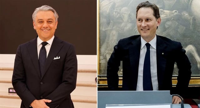 Luca de Meo y John Elkann, CEO de Renault y presidente y CEO de Stellantis, respectivamente