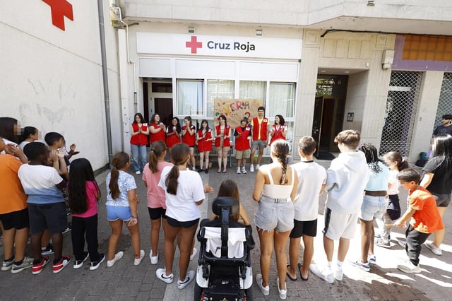Una actividad con jóvenes de Cruz Roja Pontevedra