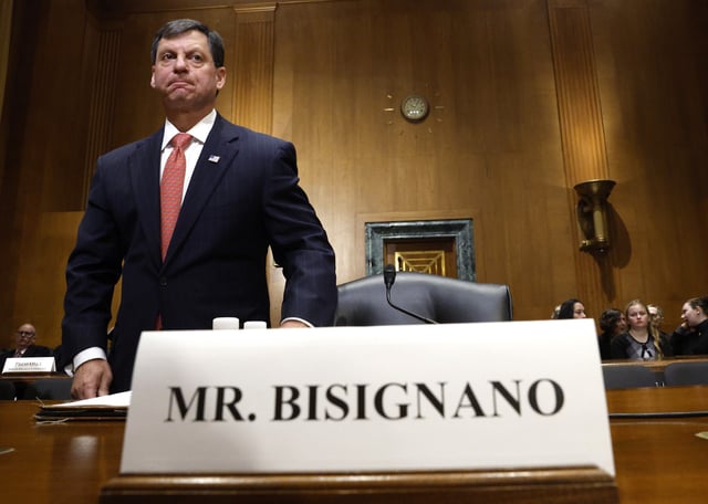 Frank Bisignano, U.S. President Donald Trump’s nominee to be Commissioner of Social Security Administration, arrives to testify at his Senate Finance Committee confirmation hearing at the Dirksen Senate Office Building on March 25, 2025 in Washington, DC.