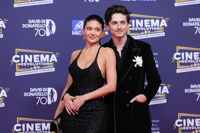 (From left) Kylie Jenner and Timothée Chalamet at the 70th David Di Donatello awards in Rome on Wednesday.