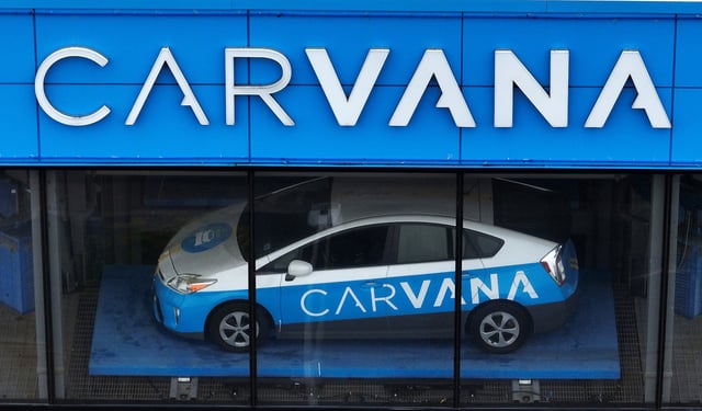 A Carvana car vending machine on July 19, 2023 in Daly City, Calif. 