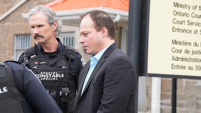 Alain Bellefeuille has pleaded not guilty to first-degree murder and two counts of attempted murder in connection with the shooting of three OPP officers in 2023. He began testifying in his own defence Thursday.