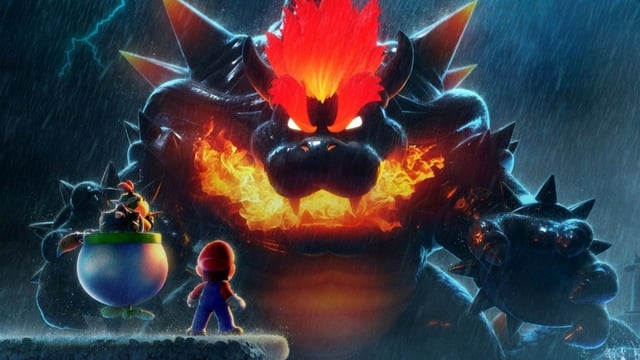 Bowser looking at Mario