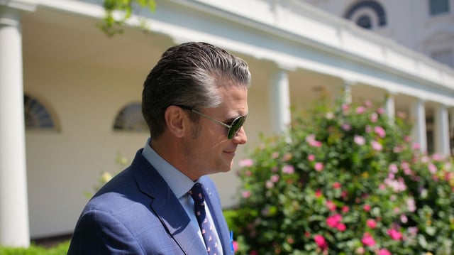 Secretary of Defense Pete Hegseth at the White House on May 1. Photo: Andrew Harnik/Getty Images
