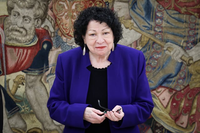 Supreme Court Justice Sonia Sotomayor can be seen at Zarzuela Palace on March 04, 2024, in Madrid, Spain. (Photo by Pablo Cuadra/Getty Images)