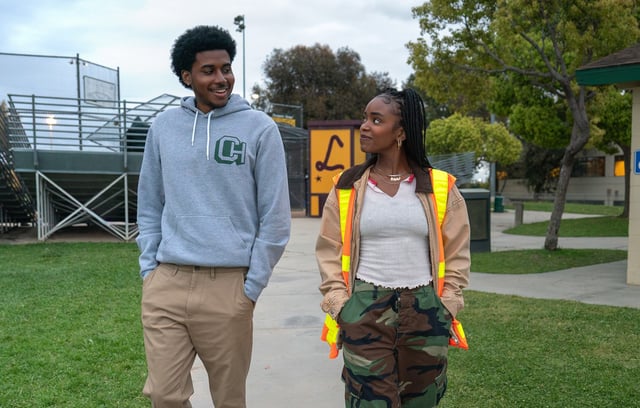 Michael Cooper Jr. as Justin Edwards and Lovie Simone as Keisha Clark "Forever."