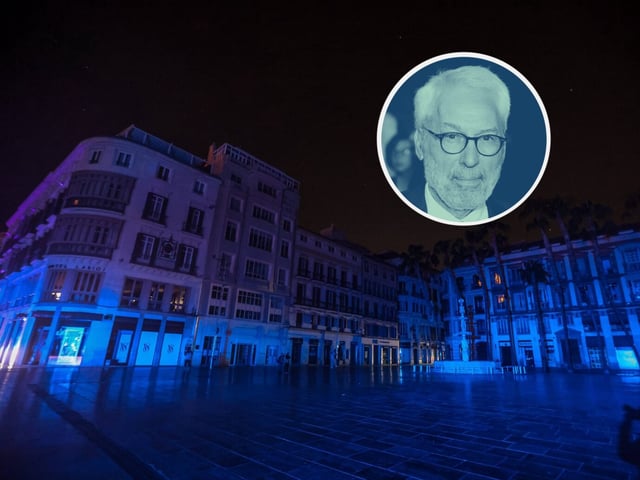 Nahezu völlig verdunkelte Straße in Malaga, Spanien: Der Blackout dauerte die ganze Nacht. (Themenbild)