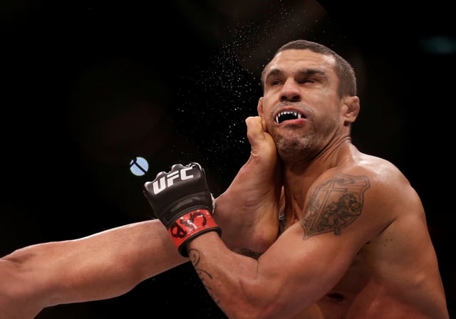 Ultimate Fighting Championship - UFC 224 - Vitor Belfort v Lyoto Machida - Jeunesse Arena, Rio de Janeiro, Brazil - May 12, 2018 Vitor Belfort of Brazil and compatriot Lyoto Machida in action. REUTERS/Ricardo Moraes/File Photo
