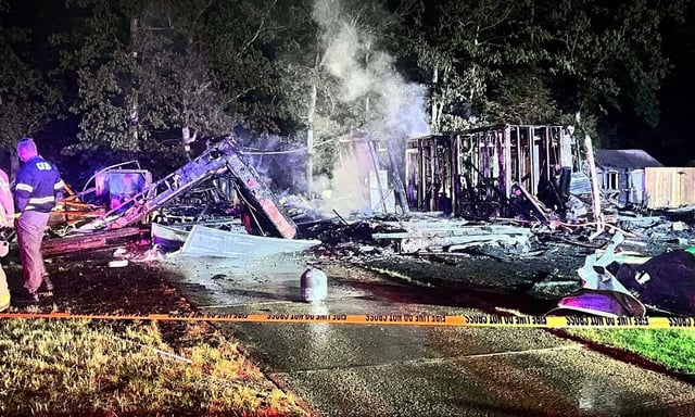 A man and woman were found dead in the rubble of a New Jersey home that exploded early Sunday. (Washington Township Police Department)