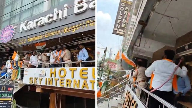The 73-year-old bakery's Hyderbad-based outlet was attacked by protesters on Sunday.
