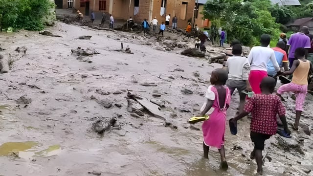 Floods in Kasaba Village in DR Congo on Saturday, May 10, 2025