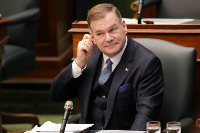 Ontario MPP Todd McCarthy attends Question Period at the Ontario Legislature in Toronto, Tuesday, Nov. 28, 2023. THE CANADIAN PRESS/Chris Young