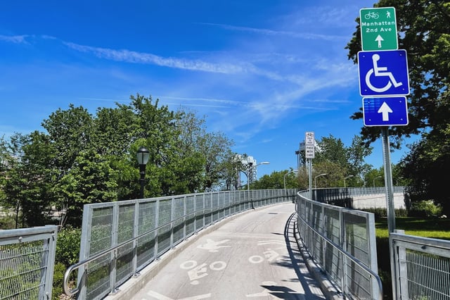 A new bike lane makes one of the MTA's busiest bridges more accessible for non-drivers.