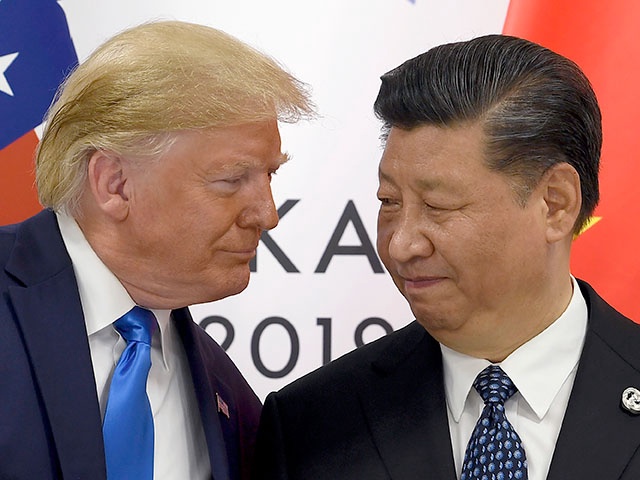 In this Saturday, June 29, 2019, file photo, U.S. President Donald Trump, left, meets with Chinese President Xi Jinping during a meeting on the sidelines of the G-20 summit in Osaka, Japan.(AP Photo/Susan Walsh, File)