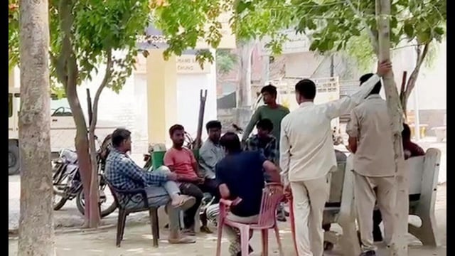 Bangladesh nationals after being arrested, outside the Hansi police station on Monday. (HT Photo)