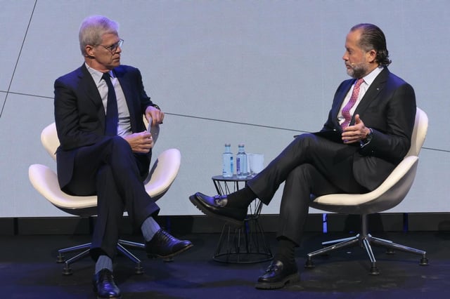 Saballs y Escotet, durante su conversación