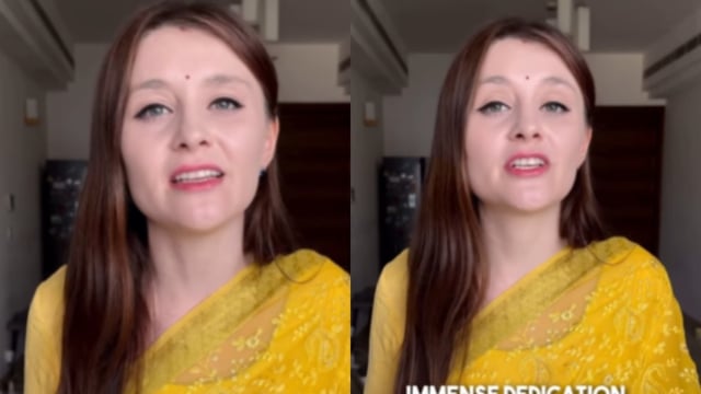 A Russian woman in India praised the Indian Army’s bravery in a viral video.