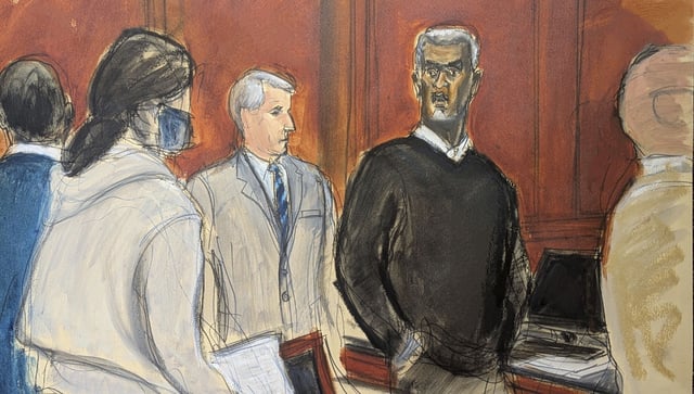 Sean 'Diddy' Combs, derecha, en una sesión preparatoria del juicio, el pasado 5 de mayo.