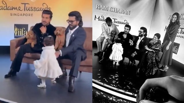Ram Charan, Klin Kaara and family at Madame Tussauds Singapore