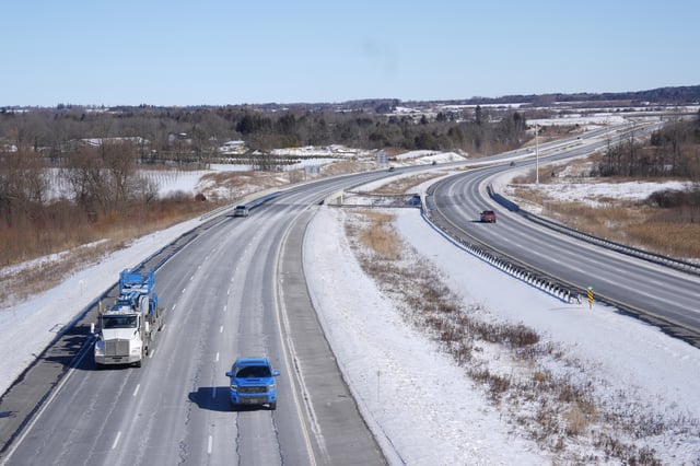 A stretch Highway 407 is seen in Pickering, Ont., Wednesday, Feb. 5, 2025. 