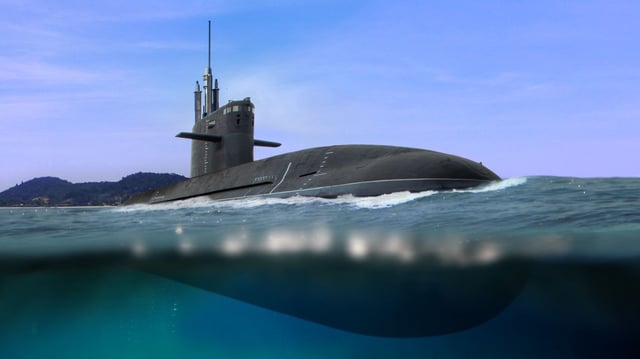 Stock image of a submarine.