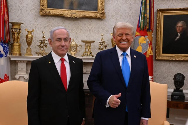 El presidente de Estados Unidos, Donald Trump, y el primer ministro de Israel, Benjamin Netanyahu.