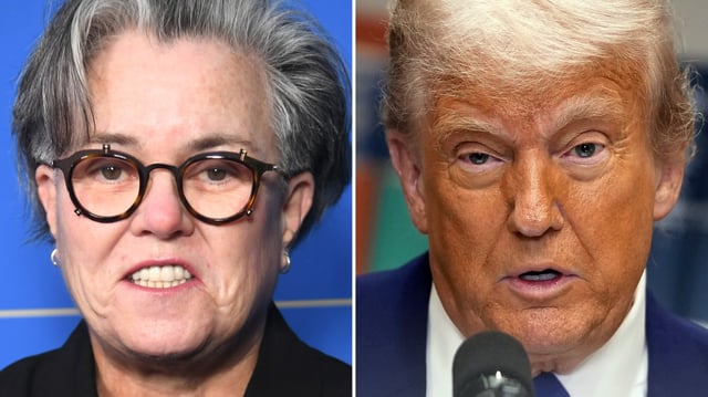 Rosie O&#39;Donnell and President Donald Trump.  (Getty Images)