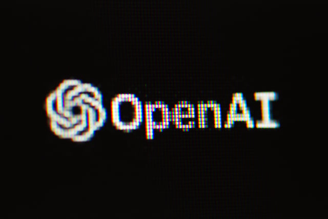OpenAI logo on black background. Chernihiv, Ukraine - January 15, 2022