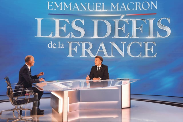 Emmanuel Macron, mardi soir, sur TF1.