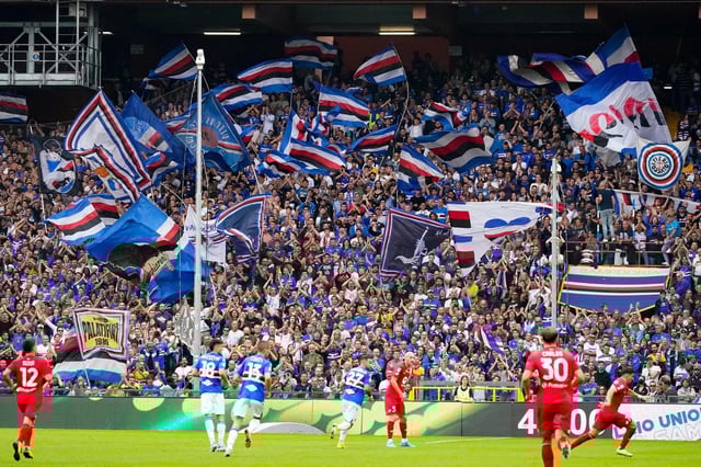 Archivo - La grada de la Sampdoria durante un partido.