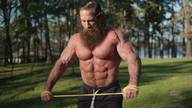 Brian Johnson, aka the Liver King, working out