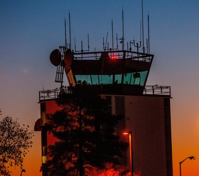 Air traffic control tower at Fayetteville Regional Airport Thursday Dec. 11, 2014.
