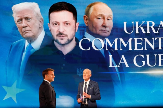 Präsident Macron im französischen Fernsehen