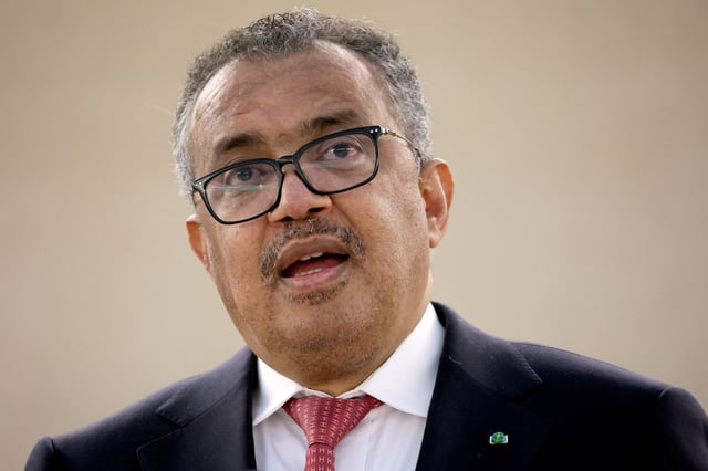 Tedros Adhanom Ghebreyesus, Director-General of the World Health Organization (WHO) at the United Nations in Geneva, Switzerland, May 24, 2022. REUTERS/Denis Balibouse//File Photo