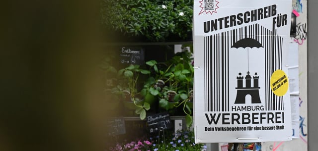 Das Volksbegehren „Hamburg werbefrei“ hat das Quorum verfehlt