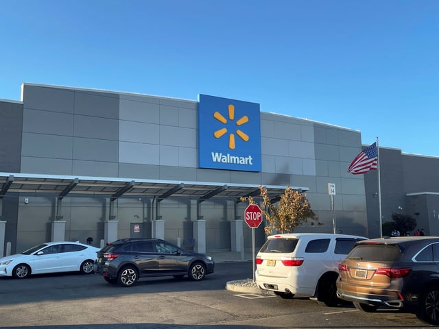 A view shows the parking lot of a Walmart Supercenter, which uses Spark Drivers for deliveries, in Secaucus, New Jersey, U.S. U.S, October 18, 2024. REUTERS/Siddharth Cavale/File Photo