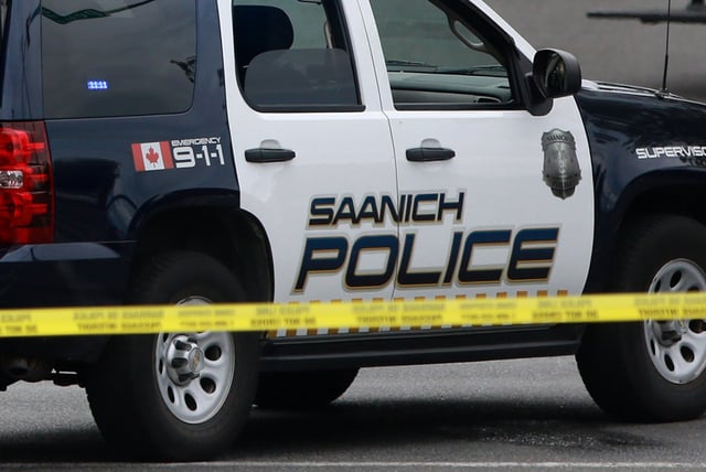 A Saanich Police vehicle is seen in Saanich, B.C., on Tuesday, June 28, 2022. THE CANADIAN PRESS/Chad Hipolito