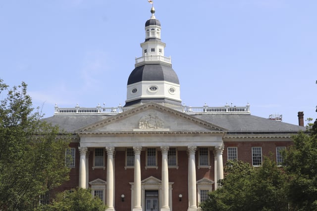 FILE - The Maryland State House is shown, May 11, 2023, in Annapolis, Md. (AP Photo/Brian Witte, File)