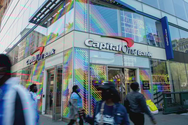 Capital One Bank in Union Square in 2021.